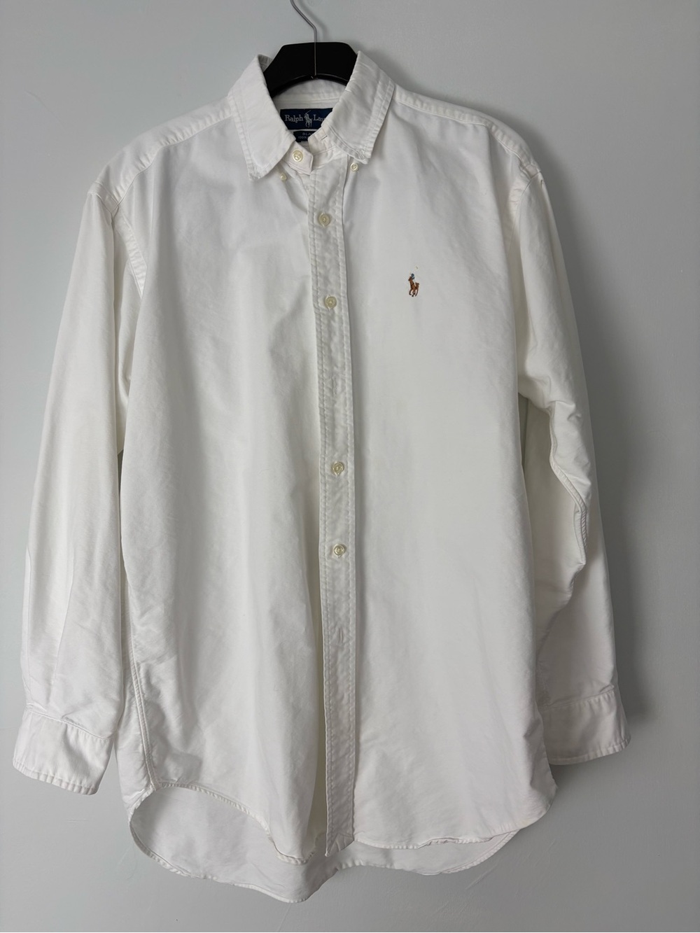 Ralph Lauren Blake M White Cotton Oxford Button Up Shirt
